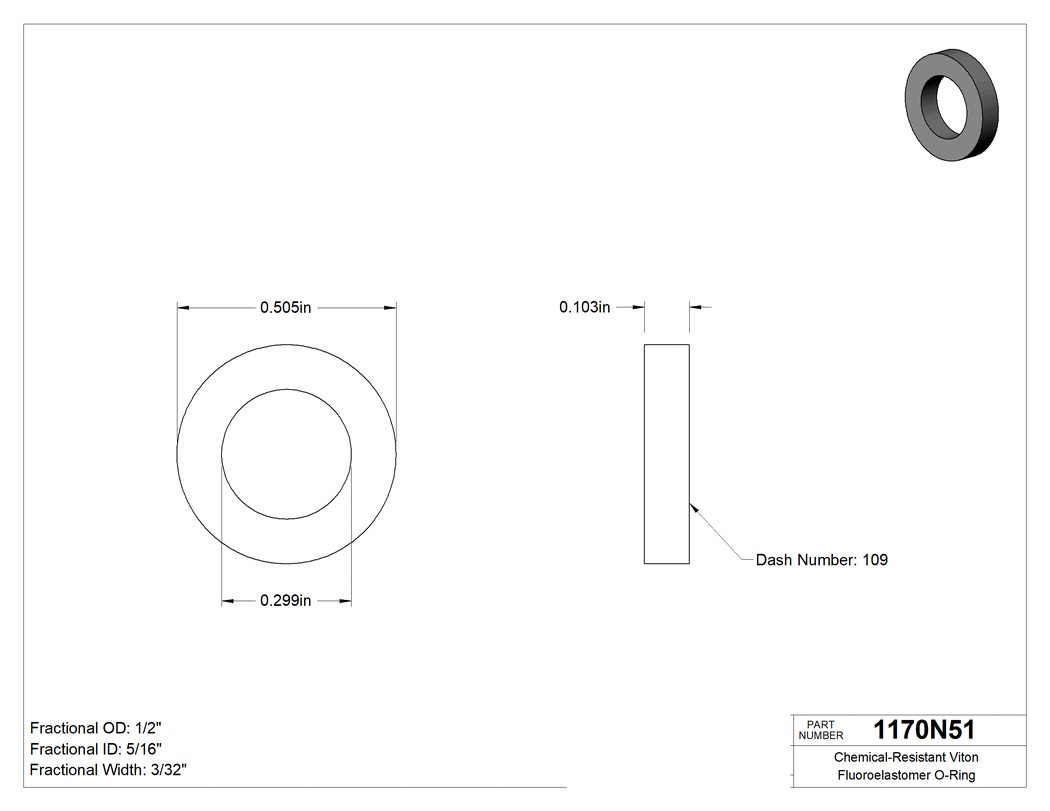 Technical drawing - 1170N51
